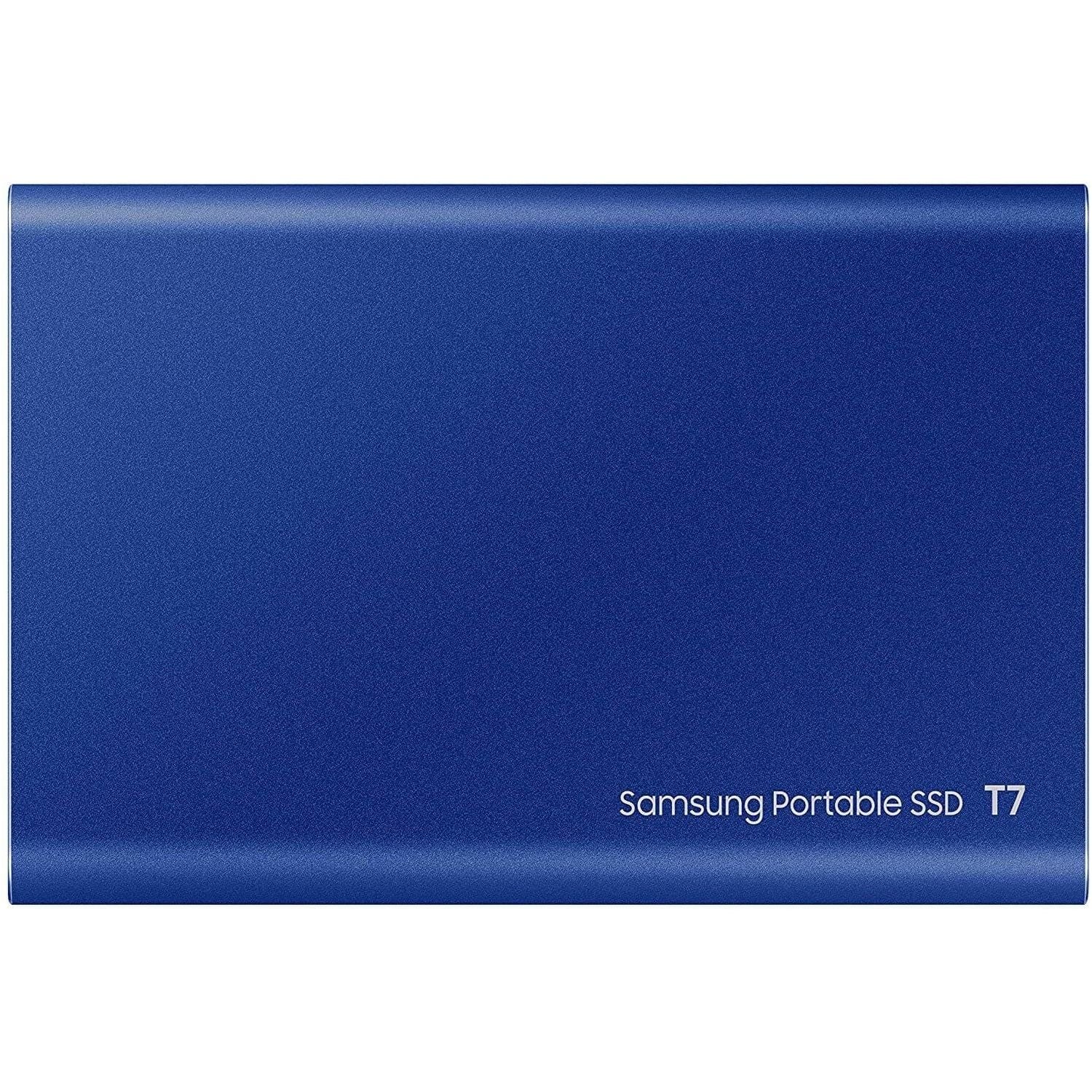 Samsung Portable SSD T7 500GB Mobile External Solid State Drive in Blue